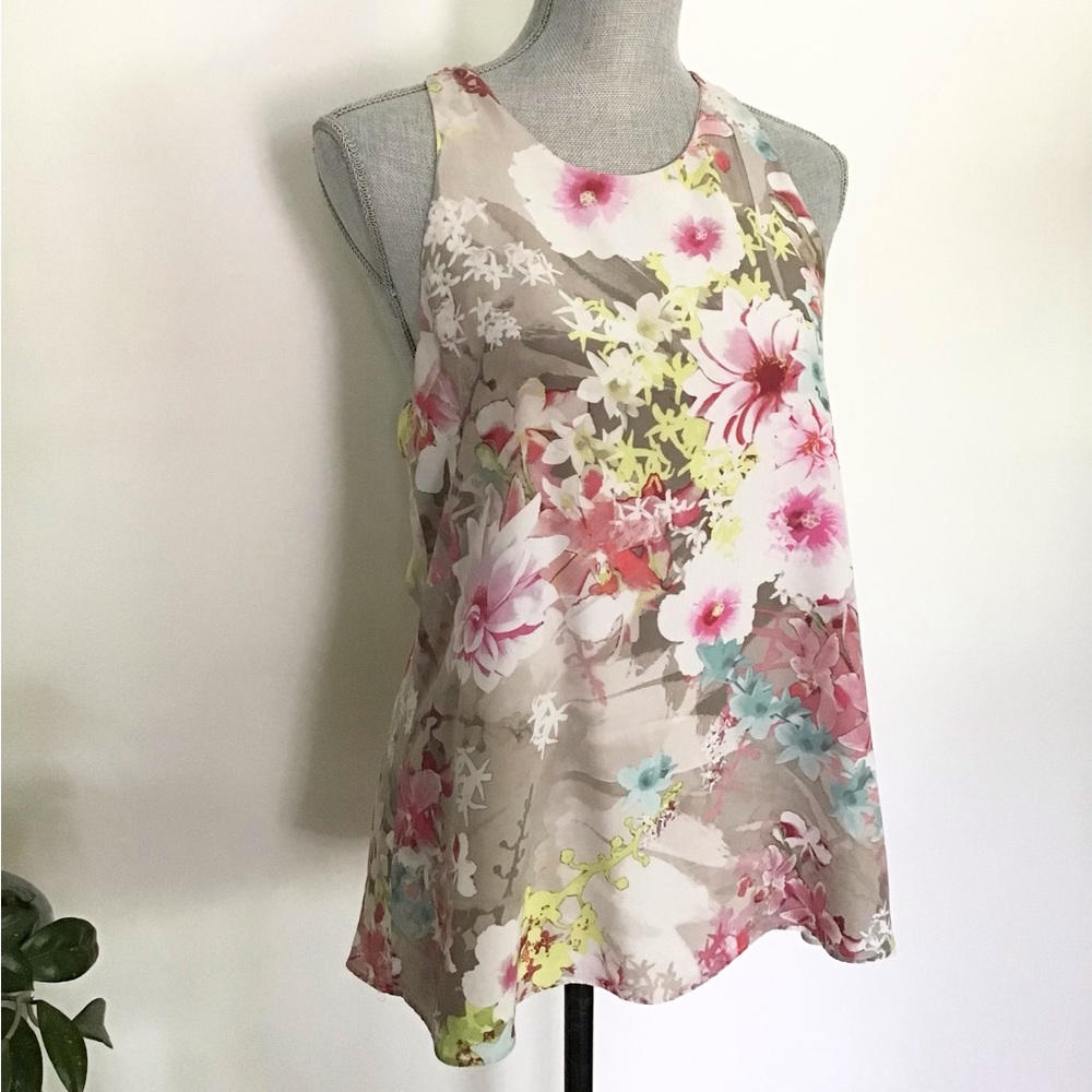 CYNTHIA ROWLEY 100% SILK TOP - Picture 1 of 8